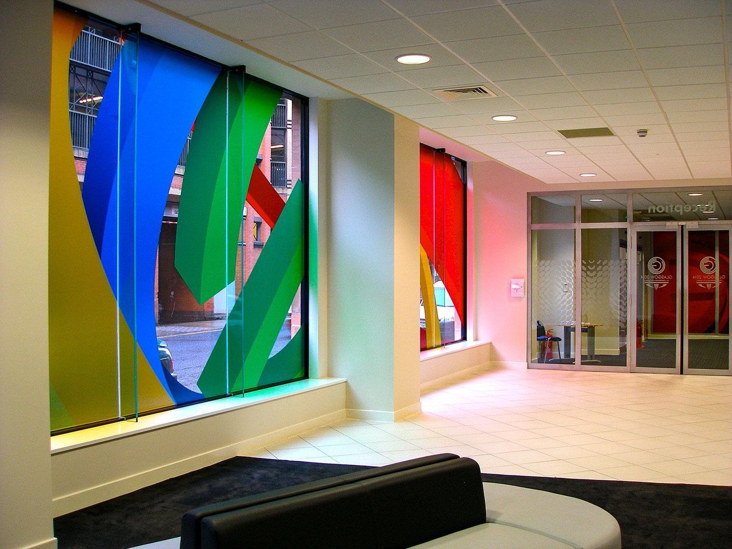 Colourful windows using printed vinyl